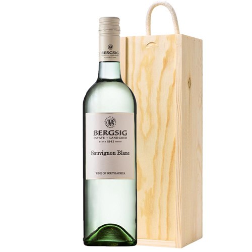 Bergsig Estate Sauvignon Blanc In Pine Wooden Gift Box